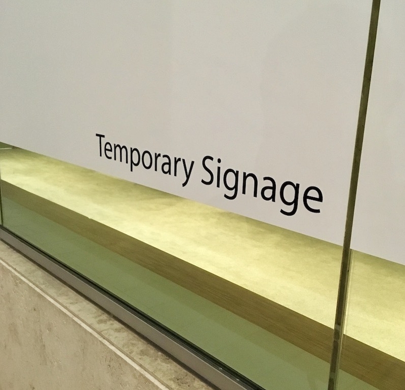 Temporary Sign