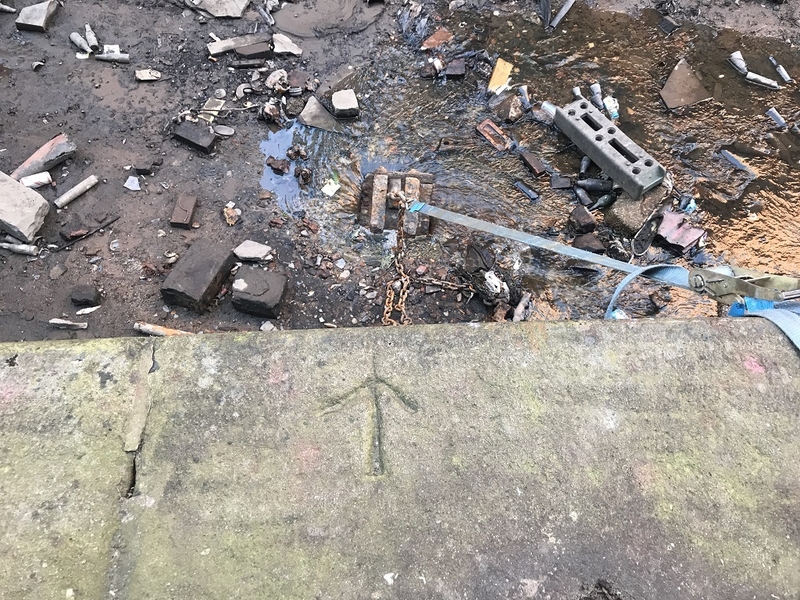 17 02 2019 The Arrow Points To The Two Hundred Year Old Plug For The Rochdale Canal Into The River Tib